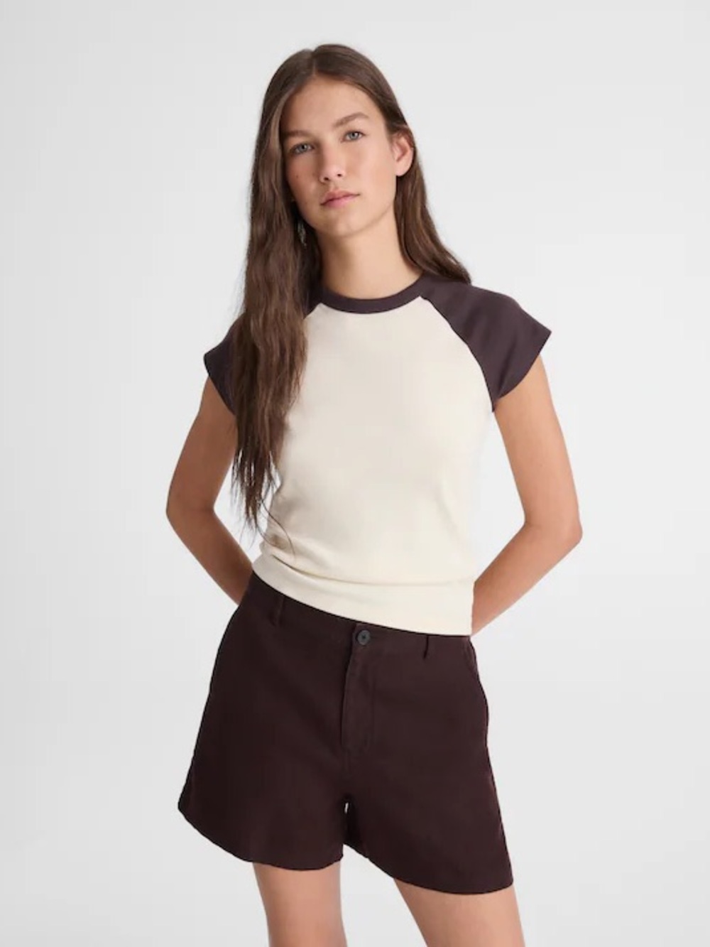 Madewell The Zoe Short in 100% Linen in cocoa Size 6